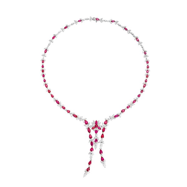 Burmese Ruby’s & Diamonds Necklace