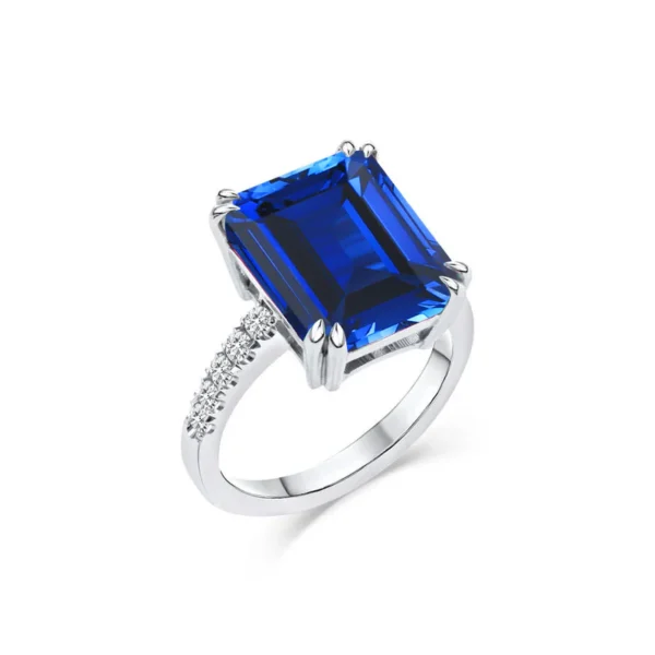 Celestia Pavé Sapphire Empress Ring