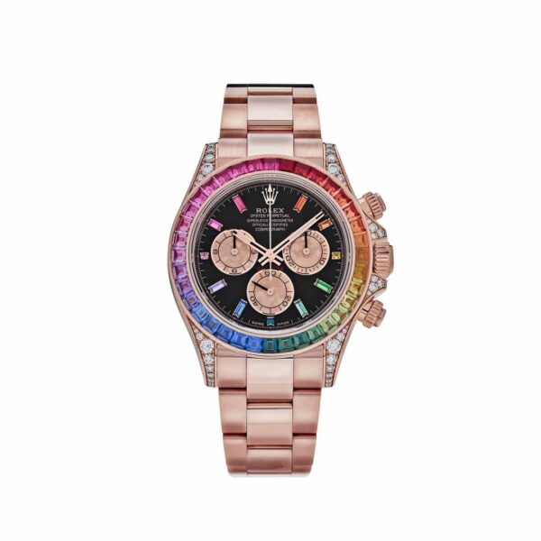 Rolex Daytona 116595RBOW 'Rainbow' Rose Gold Black Dial Sapphire Bezel (2022)