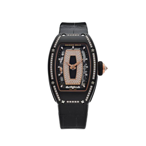 Richard Mille RM 07-01 'Ladies' Black Ceramic Black Lips Diamond Bezel
