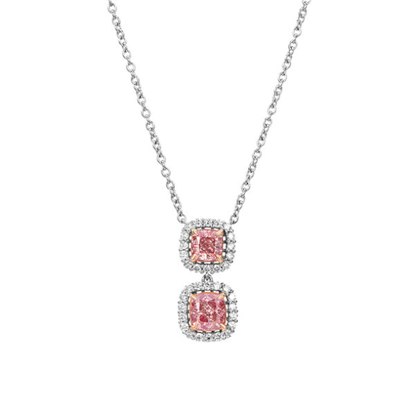 Double Pink Diamond Pendant