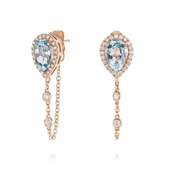 Aquamarine Pear-Shaped Earrings