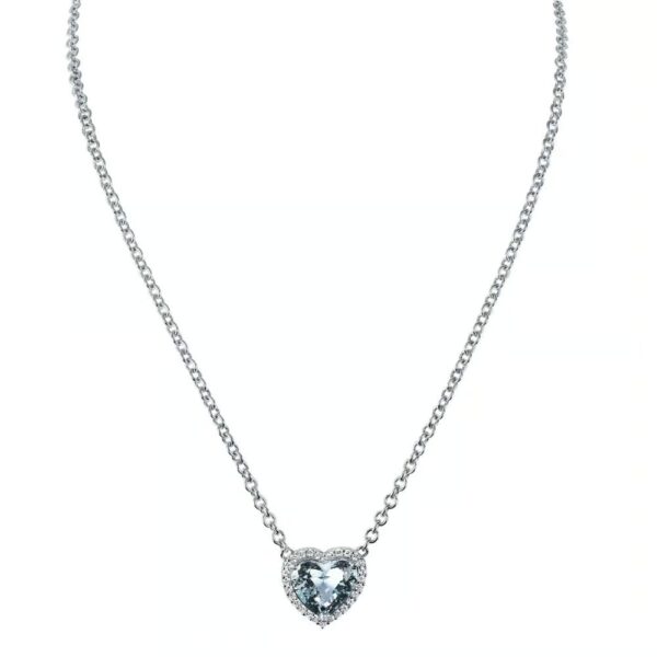 Aquamarine Heart Necklace