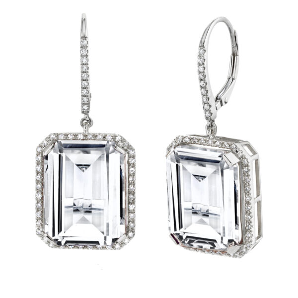 Luxury Topaz & Diamond Earrings